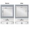 Amanti Art Mirror Makeover Bathroom Mirror Frame Border Kit - Fully Assembled Peel and Stick Frame - Mirror NOT Included - Trio Trim